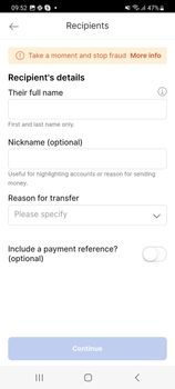 Add recipient details