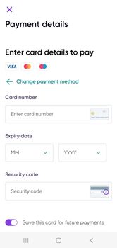 Add card details