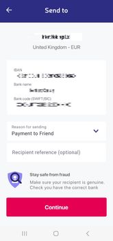 Add bank details