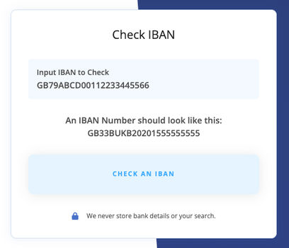 Enter your IBAN