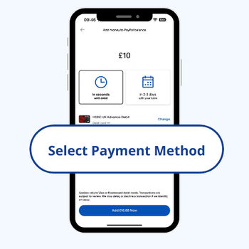 Select your payment method and timeframe