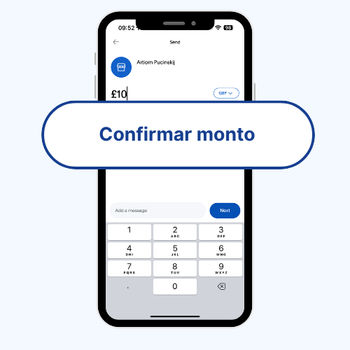 Confirma el monto