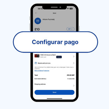 Configura la forma de pago