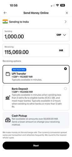 Xoom is the fastest way to send money from United States (USD) to Nicaragua (NIO) - Xoom Screenshot