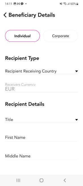 Add beneficiary details