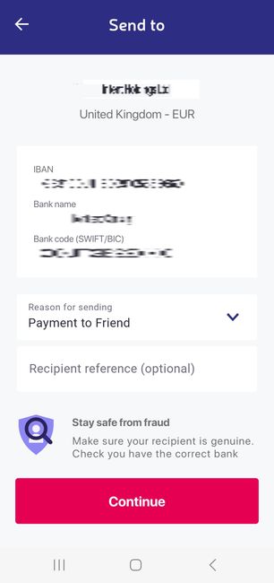 Bankdaten hinzufügen