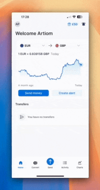 Sending money with XE