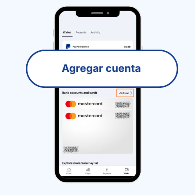Agrega una cuenta