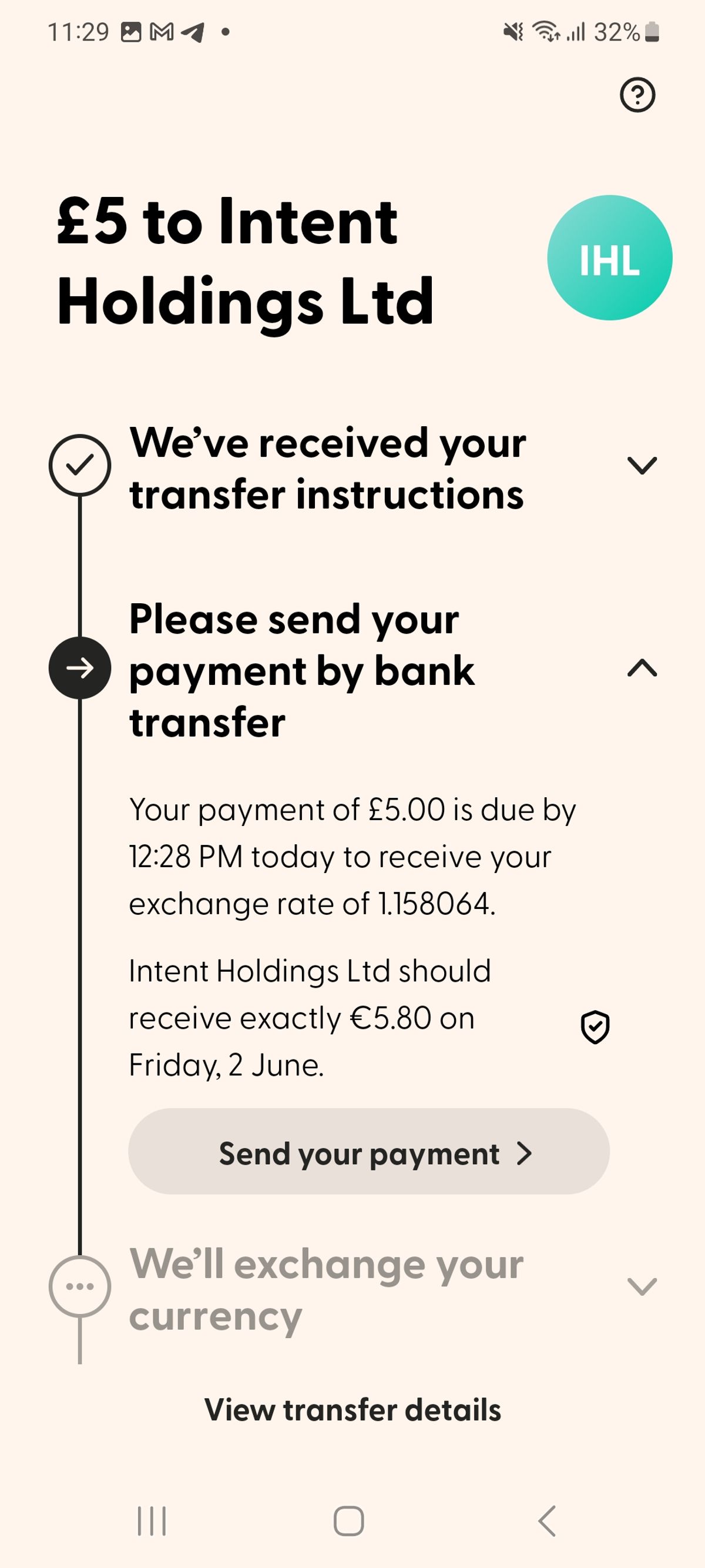 Pay by bank transfer