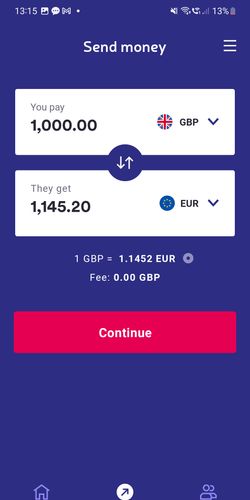 TorFx is the top rated company for sending money from United Arab Emirates (AED) to France (EUR) - TorFx Screenshot 2