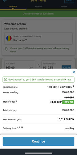 Western Union is the cheapest way to send money from Poland (PLN) to Bangladesh (BDT) - Western Union Screenshot