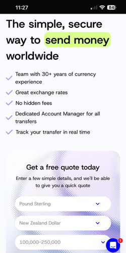 Currencyflow es la forma más rápida de enviar dinero desde España (EUR) a Israel (ILS) - Captura de pantalla de Currencyflow