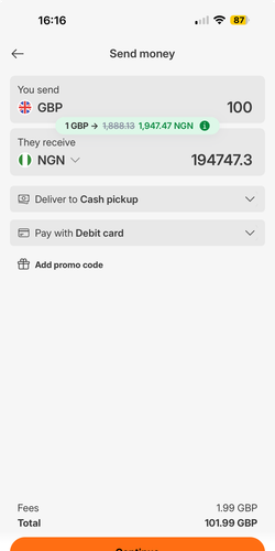 Ria Money Transfer is the cheapest way to send money from India (INR) to Pakistan (PKR) - Ria Money Transfer Screenshot 1