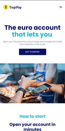 TropiPay es la forma más rápida de enviar dinero desde España (EUR) a Cuba (CUC) - Captura de pantalla de TropiPay