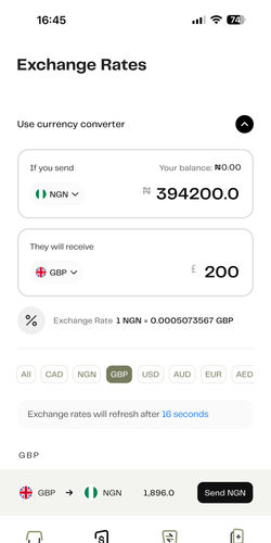 Pesa is the cheapest way to send money from South Africa (ZAR) to Nigeria (NGN) - Pesa Screenshot 1