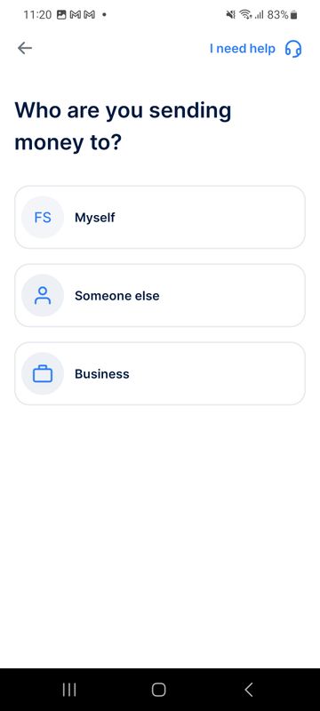 Choose recipient type