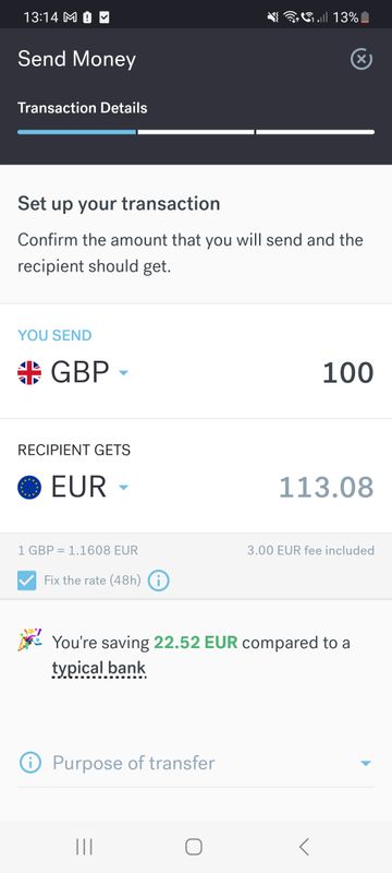 CurrencyFair es la forma más rápida de enviar dinero desde España (EUR) a Nueva Zelanda (NZD) - Captura de pantalla de CurrencyFair 2