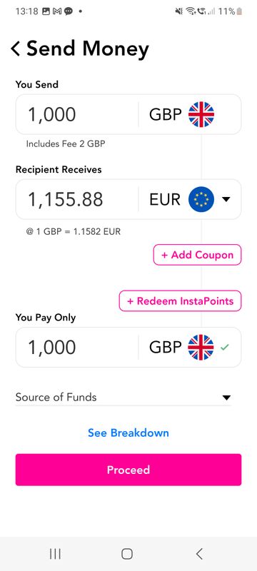 Instarem screenshot