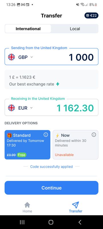 TransferGo screenshot