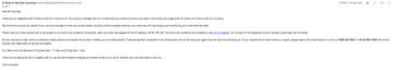 Confirmation email from A Place In The Sun Currency