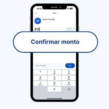 Confirma el monto