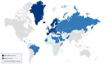 A map showing usage of IBAN around the world. Source: Reddit.